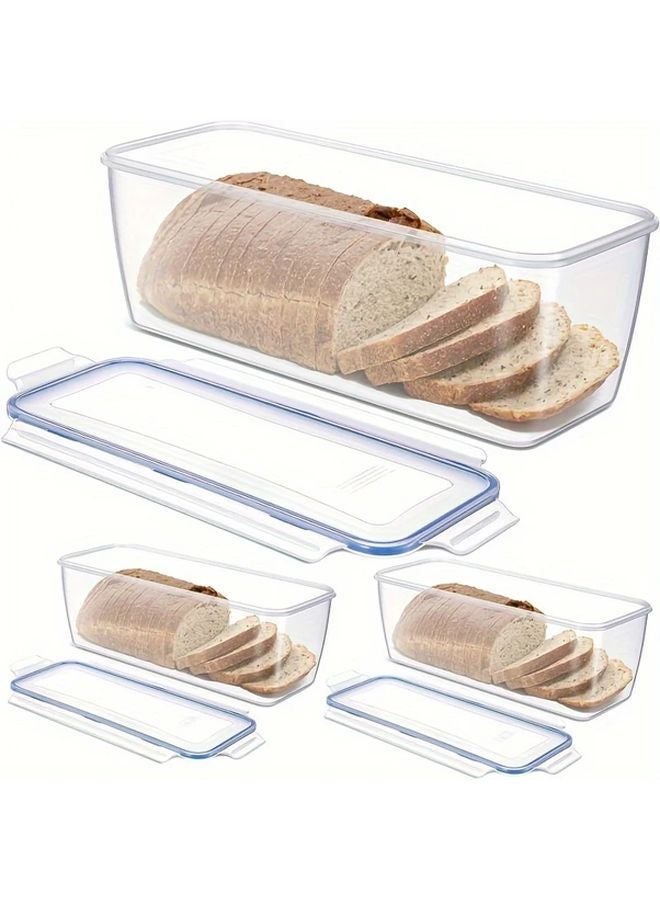 2 Pcs Large Airtight Food Storage Containers Reusable Flip Top Bread Kitchen Organizer Box - Image 5